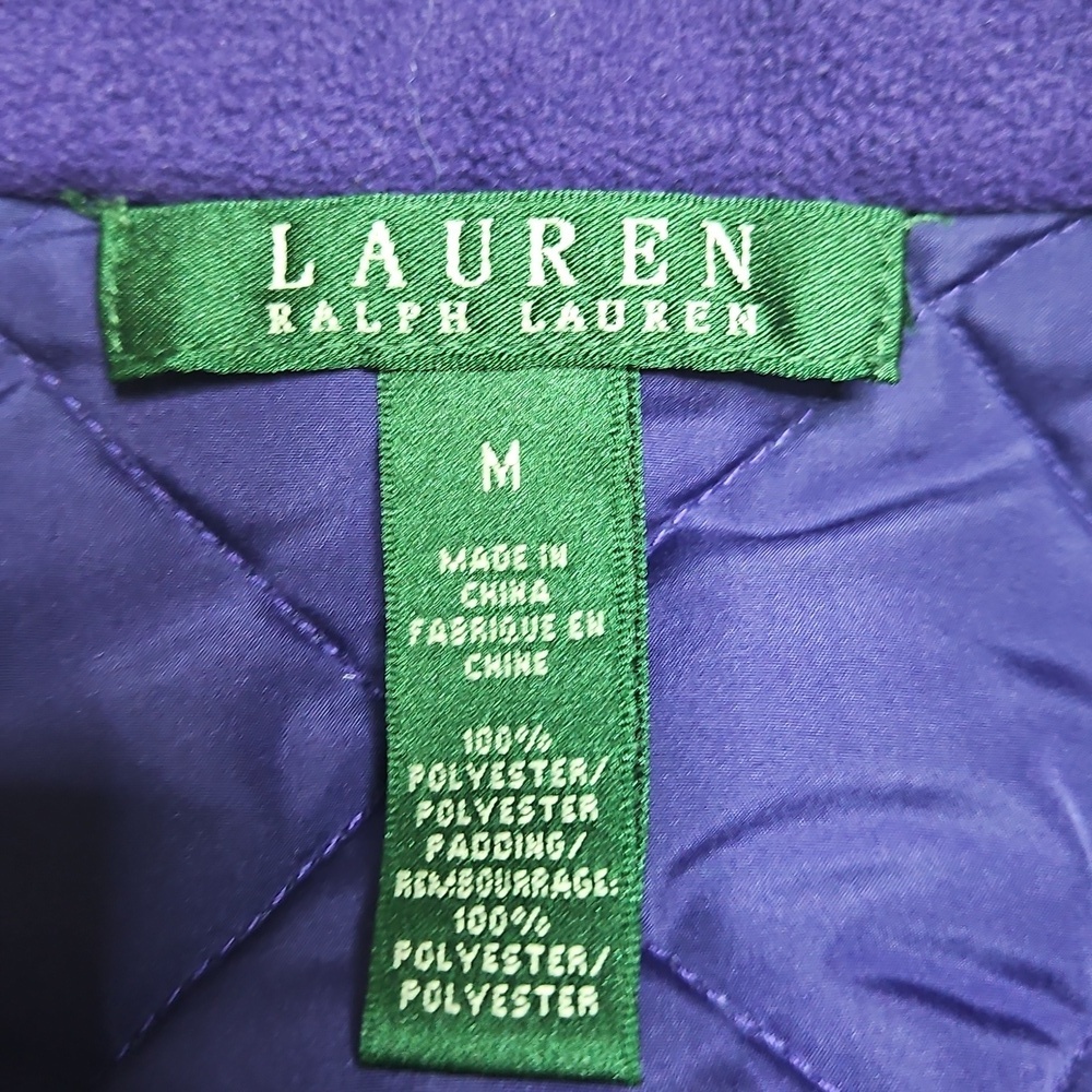 Lauren Ralph Lauren Women's Purple Quilted Jacket Size Medium - Picture 2 of 6